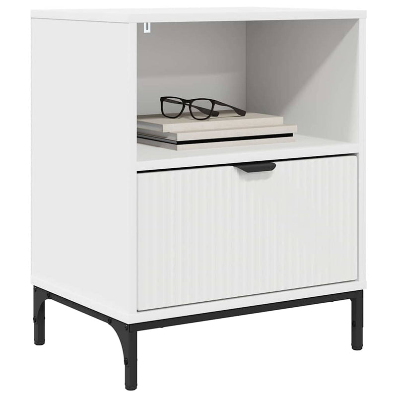 Dulap de noapte 2 buc. Alb 49 x 36 x 61 cm Lemn prelucrat