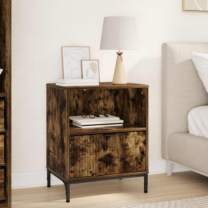 Dulap de noapte Stejar afumat 49 x 36 x 61 cm Lemn prelucrat