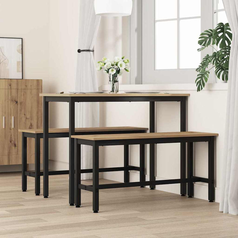 Bancă de Dining 100 x 32,5 x 48,5 cm 2 buc.