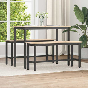 Bancă de Dining natural 100 x 32,5 x 49 cm Lemn masiv de pin