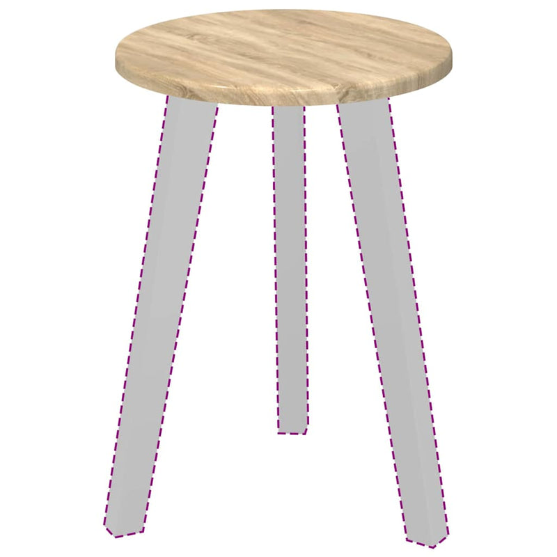 Placă de masă Ø 30 x 1,5 cm Rotund Lemn prelucrat Stejar Sonoma