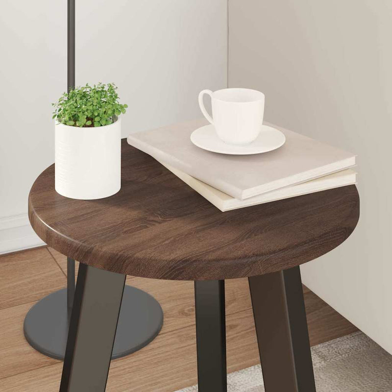 Placă de masă Ø 30 x 1,5 cm Rotund Lemn prelucrat Stejar maro