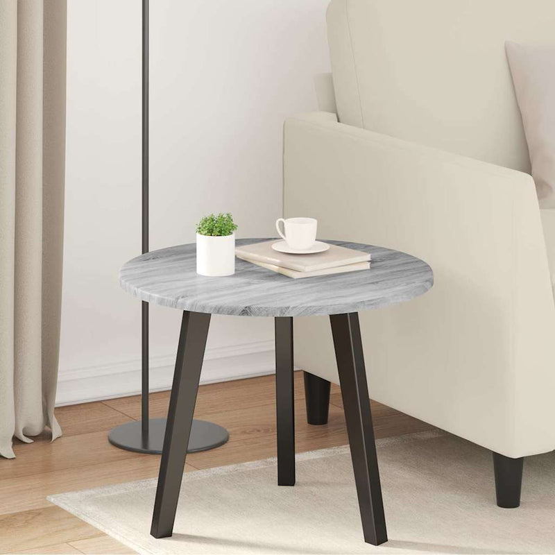 Placă de masă Ø 50 x 1,5 cm Rotund Lemn prelucrat Sonoma gri