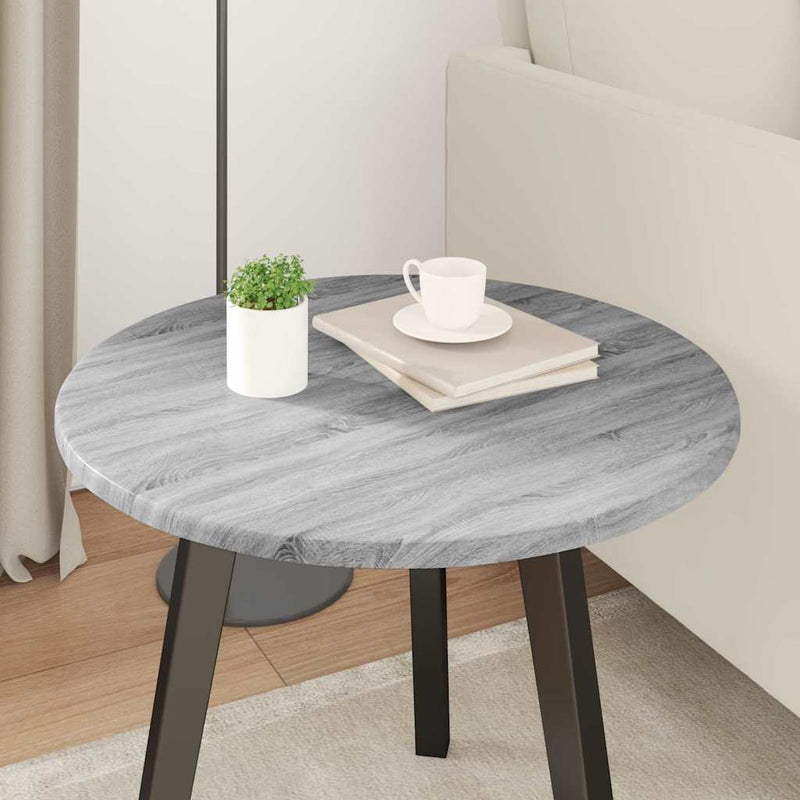 Placă de masă Ø 50 x 1,5 cm Rotund Lemn prelucrat Sonoma gri