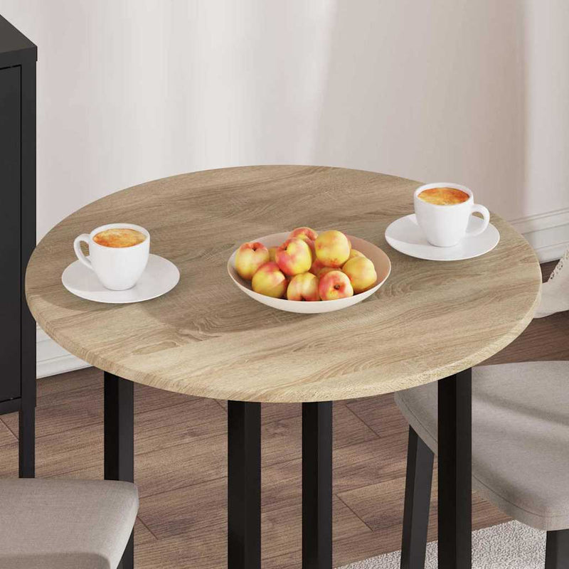 Placă de masă Ø 70 x 1,5 cm Rotund Lemn prelucrat Stejar Sonoma