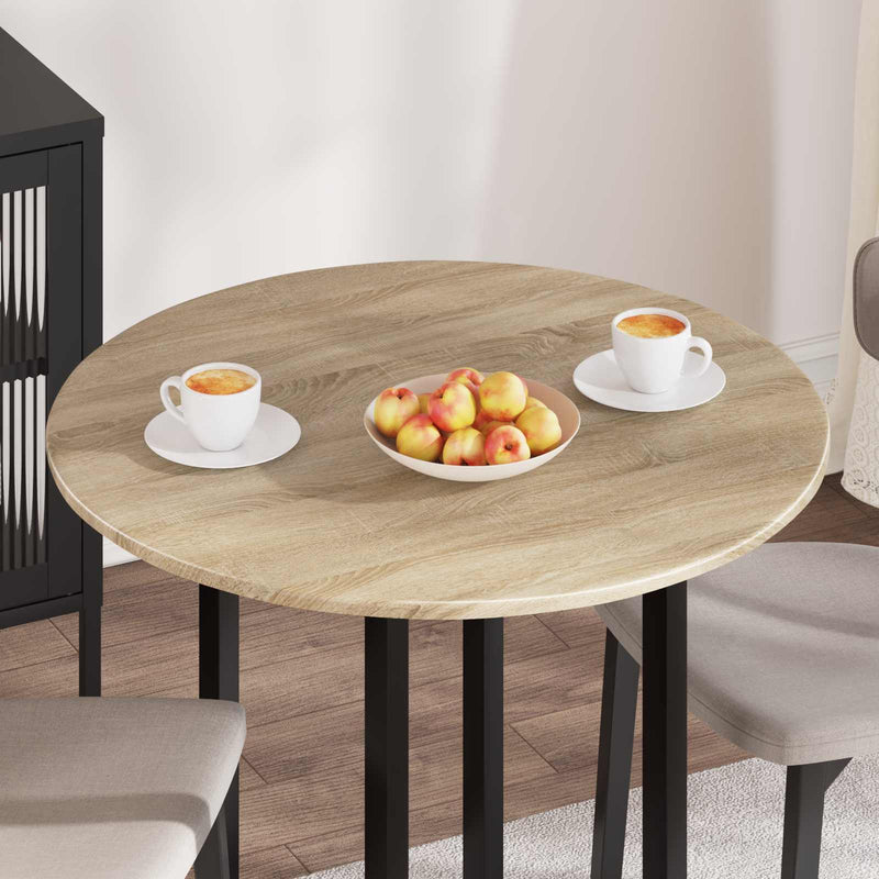 Placă de masă Ø 80 x 1,5 cm Rotund Lemn prelucrat Stejar Sonoma