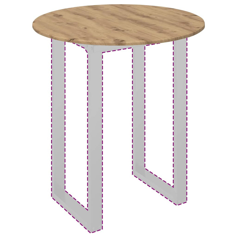 Placă de masă Ø 80 x 1,5 cm Rotund Lemn prelucrat