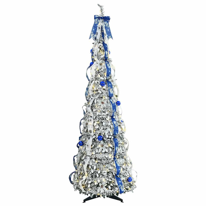 Brad de Crăciun artificial Alb 180 cm PVC