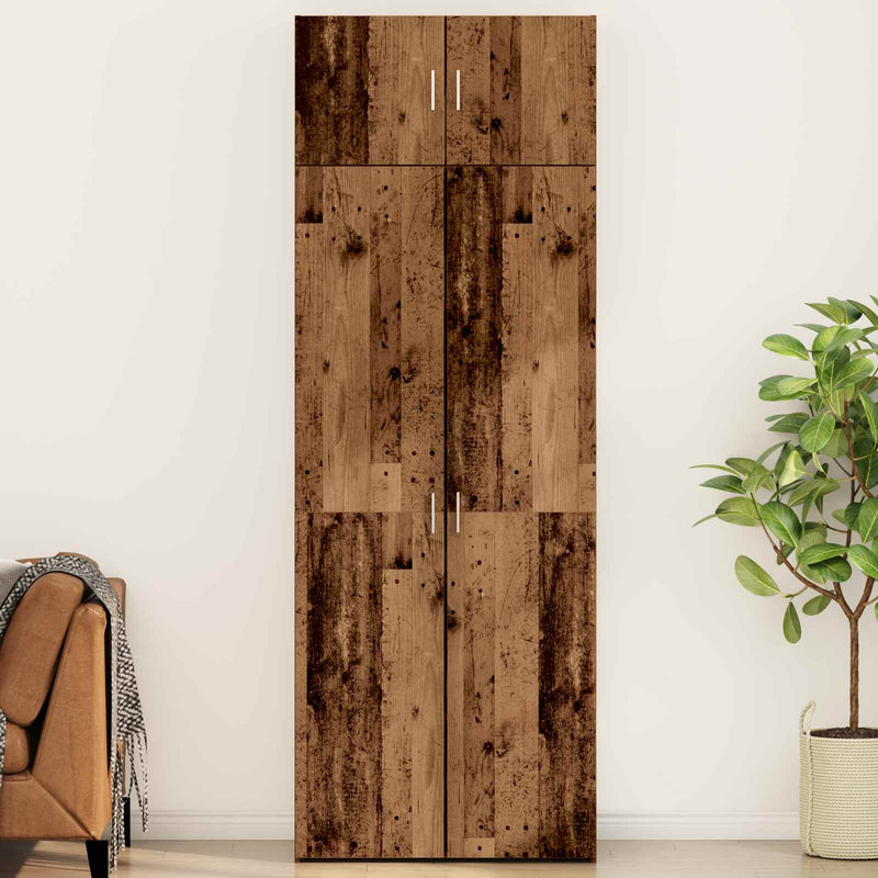 Dulap de depozitare 2 buc. Lemn vechi 80 x 42,5 x 225 cm