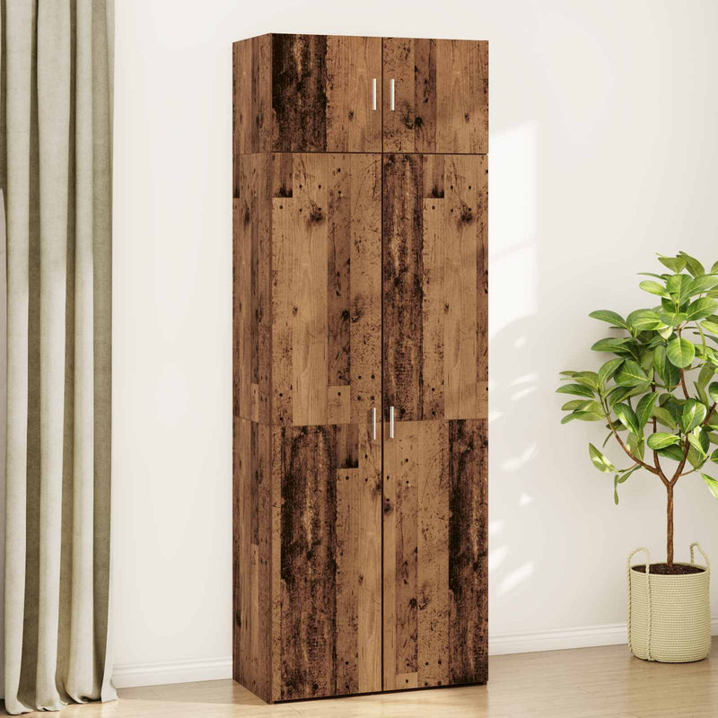 Dulap de depozitare 2 buc. Lemn vechi 80 x 42,5 x 225 cm
