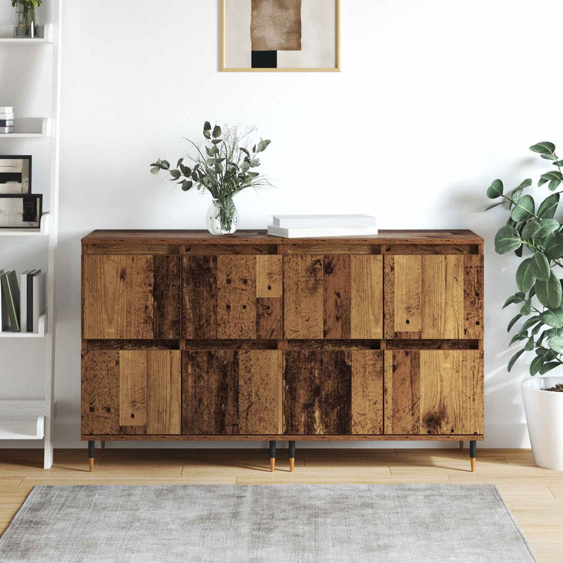 Dulap de depozitare 2 buc. Lemn vechi 60 x 35 x 70 cm