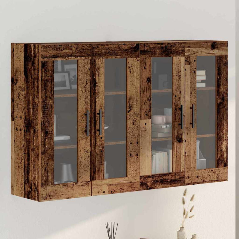 Dulapuri de perete 2 buc. Lemn vechi 69,5 x 34 x 90 cm