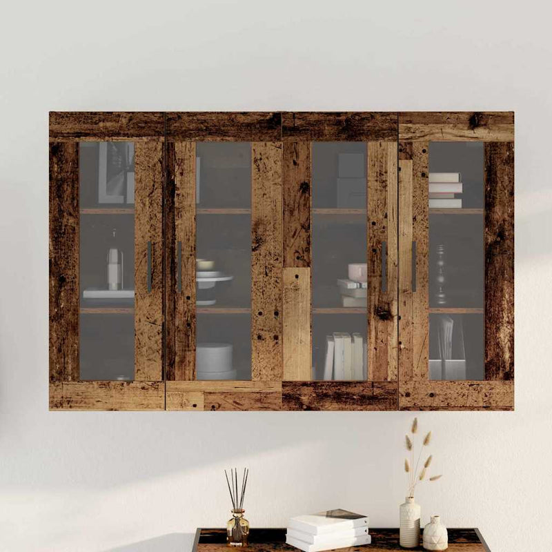Dulapuri de perete 2 buc. Lemn vechi 69,5 x 34 x 90 cm