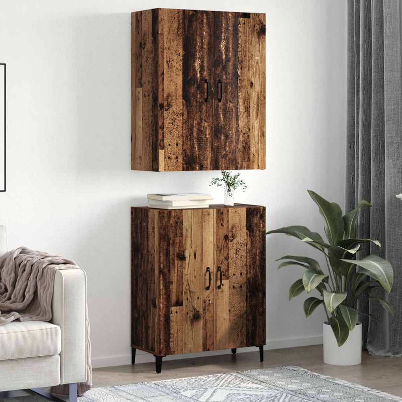 Bufet 2 buc. Lemn vechi 69,5 x 34 x 180 cm Lemn prelucrat
