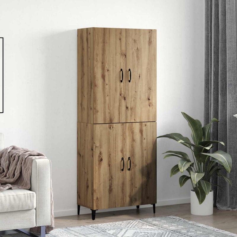 Bufet 2 buc. Stejar Artizanal 69,5 x 34 x 180 cm Lemn prelucrat