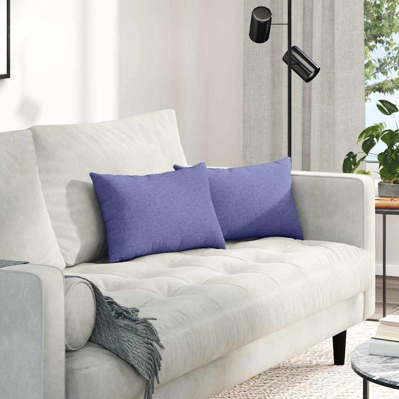 Perne pentru canapea 2 buc. țesătură Albastru Jeans 50 x 30 cm