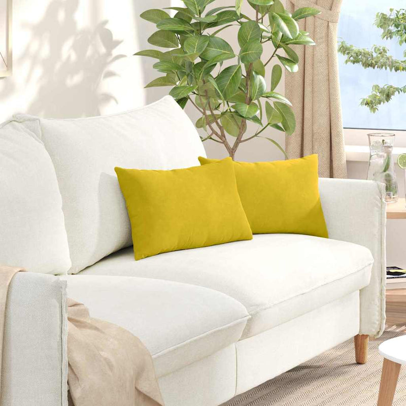 Perne pentru canapea 2 pcs Galben 50 x 30 cm