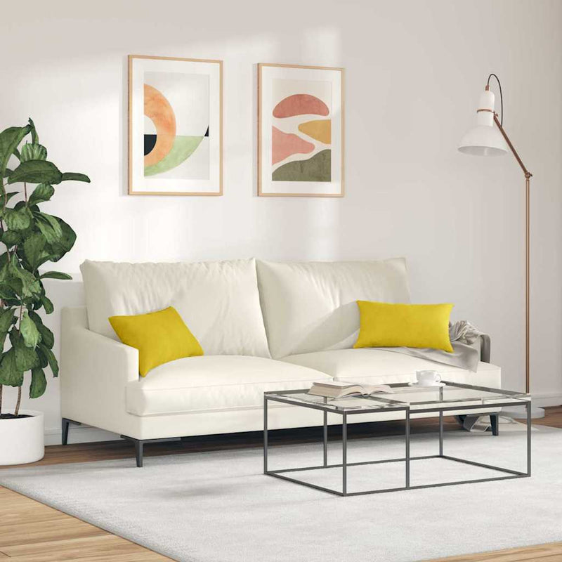 Perne pentru canapea 2 pcs Galben 50 x 30 cm
