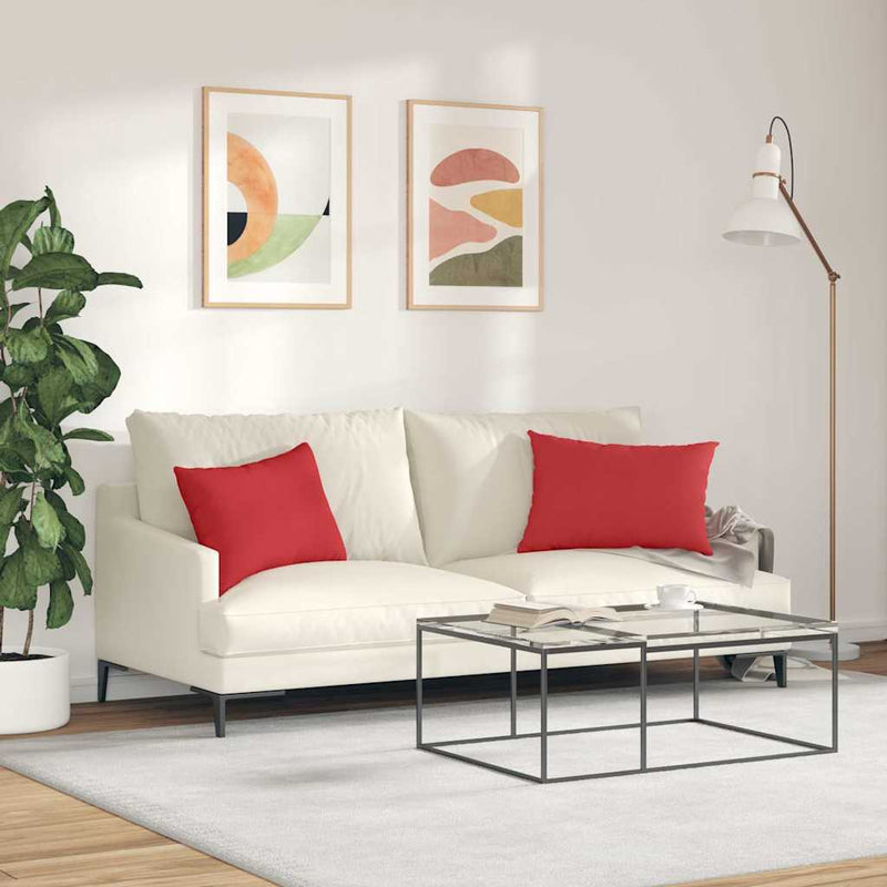 Perne pentru canapea 2 buc. țesătură Roșu 60 x 40 cm