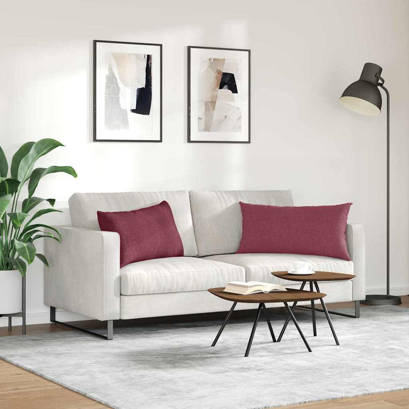 Perne pentru canapea 2 buc. țesătură Roșu Vin 80 x 40 cm