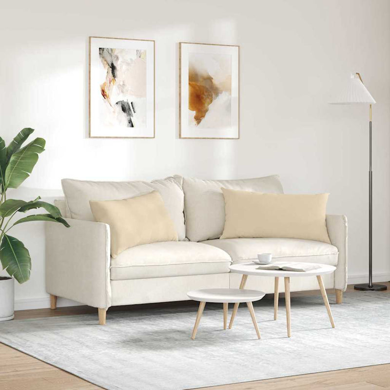 Perne pentru canapea 2 buc. țesătură Crem 80 x 40 cm