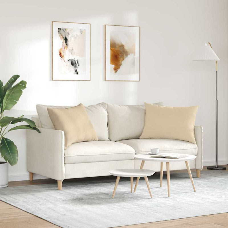 Perne pentru canapea 2 buc. țesătură Crem 70 x 50 cm