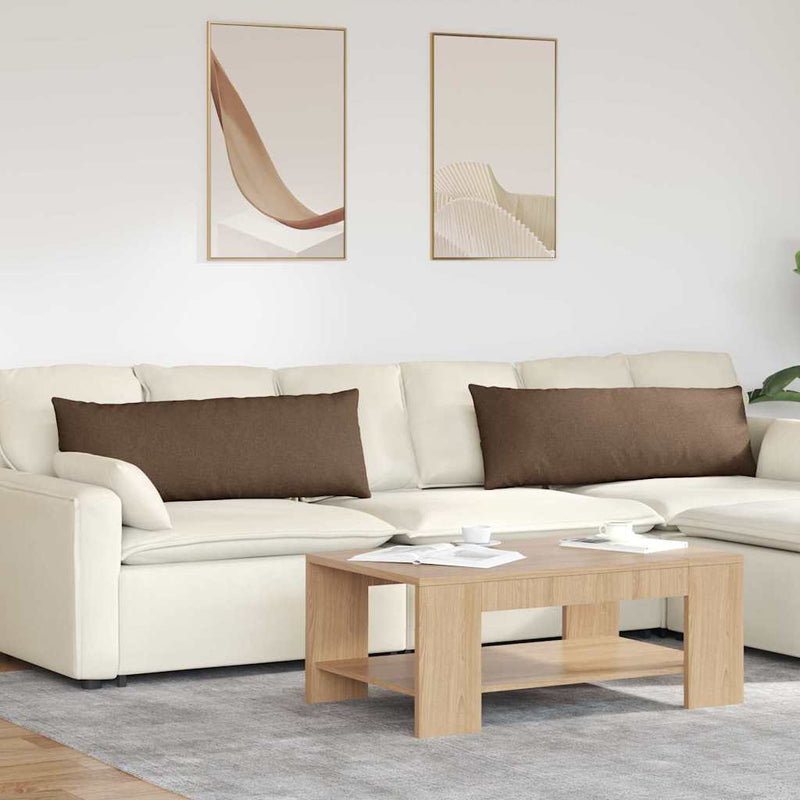 Perne pentru canapea 2 buc. țesătură Maro 120 x 40 cm