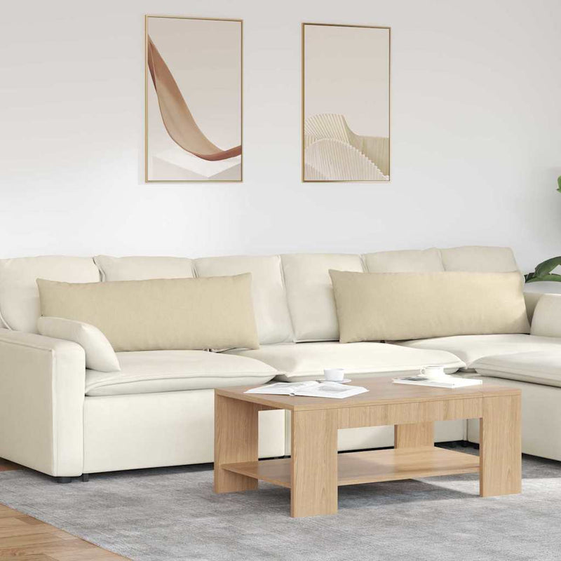 Perne pentru canapea 2 buc. țesătură Crem 120 x 40 cm