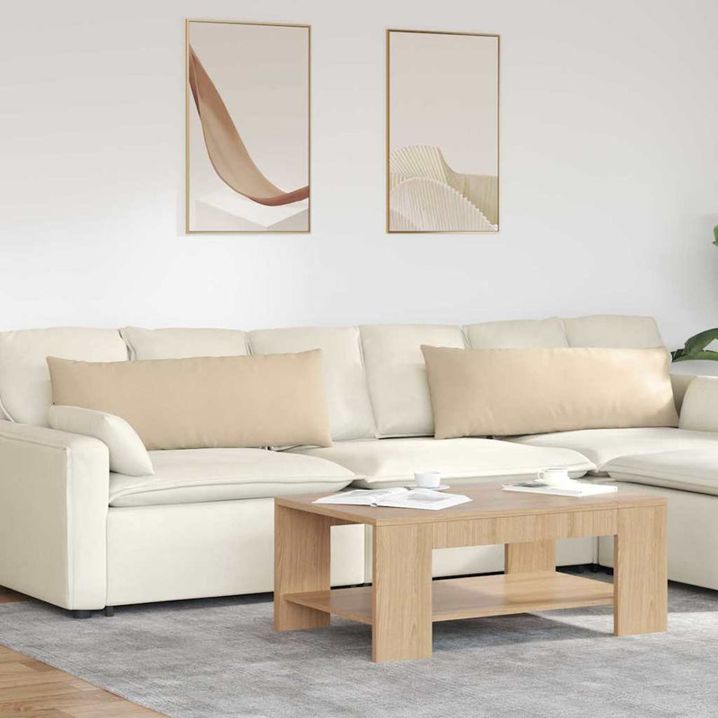 Perne pentru canapea 2 buc. țesătură Crem 120 x 40 cm