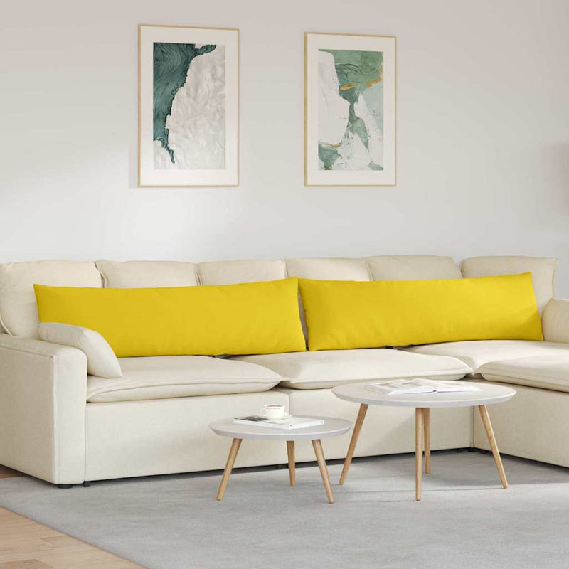 Perne pentru canapea 2 buc. țesătură Galben Deschis 145 x 40 cm