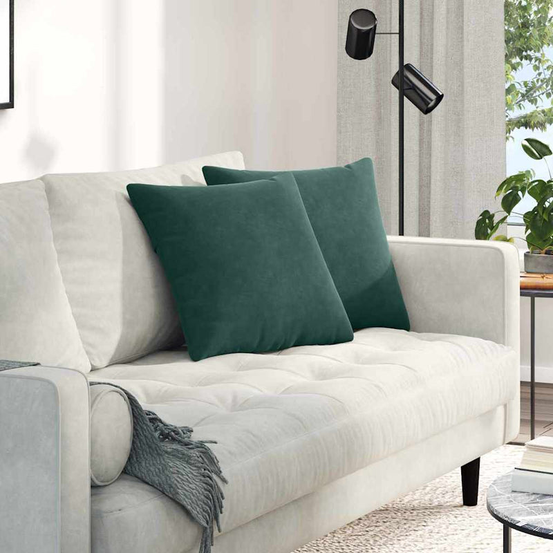 Perne pentru canapea 2 pcs Verde închis 45 x 45 cm