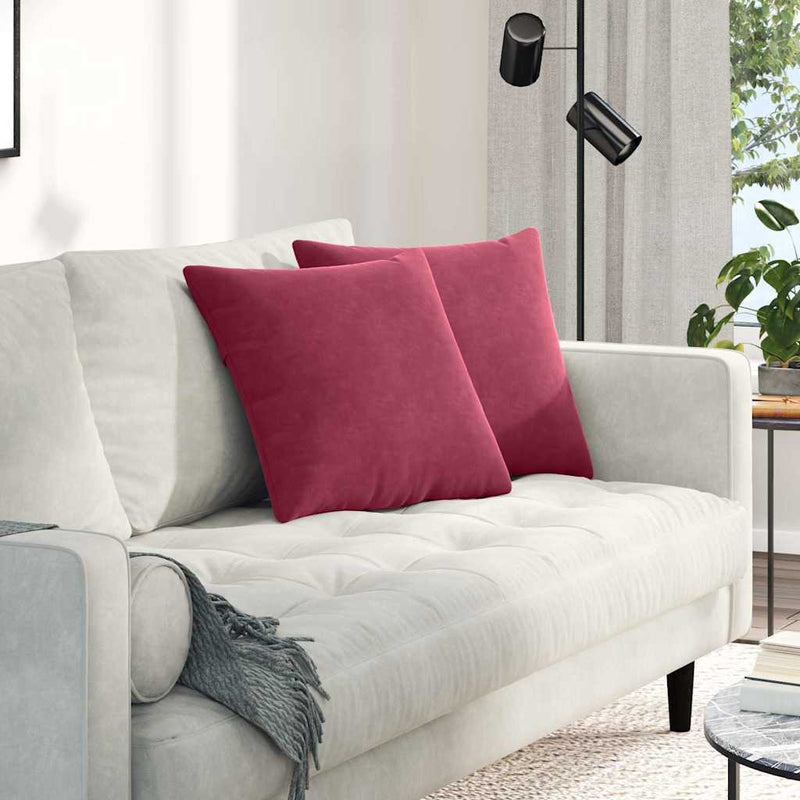 Perne pentru canapea 2 pcs Roșu Vin 45 x 45 cm