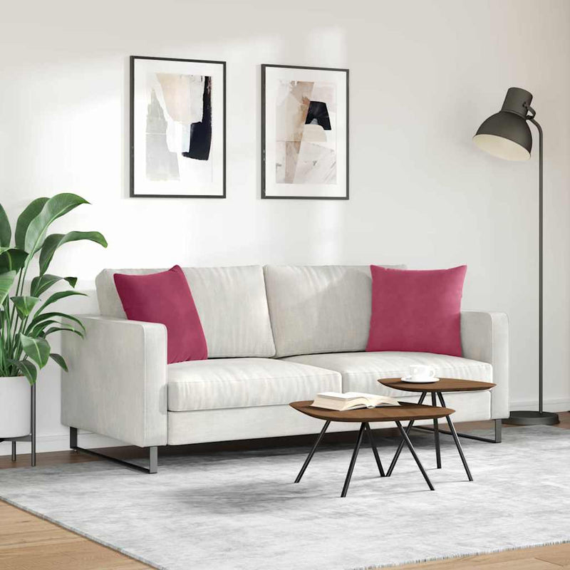 Perne pentru canapea 2 pcs Roșu Vin 45 x 45 cm