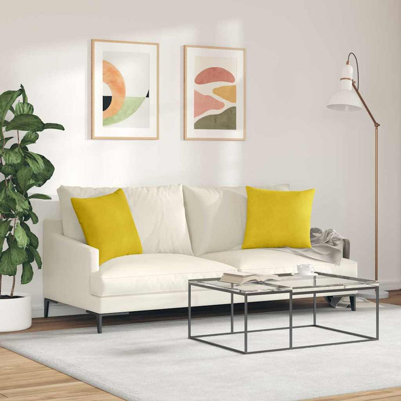 Perne pentru canapea 2 pcs Galben 45 x 45 cm