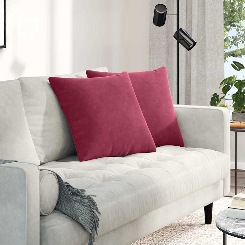 Perne pentru canapea 2 pcs Roșu Vin 50 x 50 cm