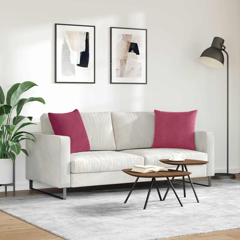 Perne pentru canapea 2 pcs Roșu Vin 50 x 50 cm