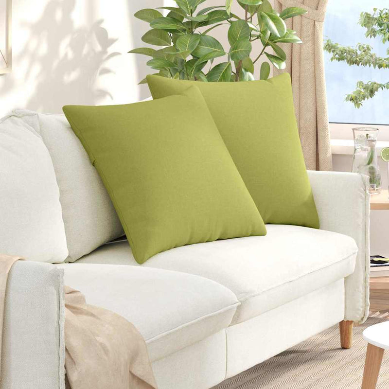 Perne pentru canapea 2 buc. țesătură Verde deschis 60 x 60 cm