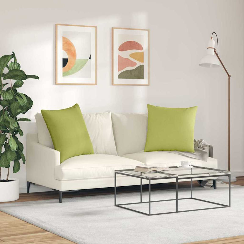 Perne pentru canapea 2 buc. țesătură Verde deschis 60 x 60 cm