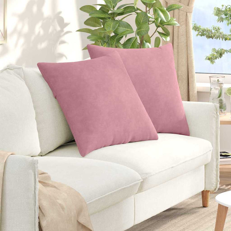 Perne pentru canapea 2 pcs Roz 60 x 60 cm Țesătură din corduroy