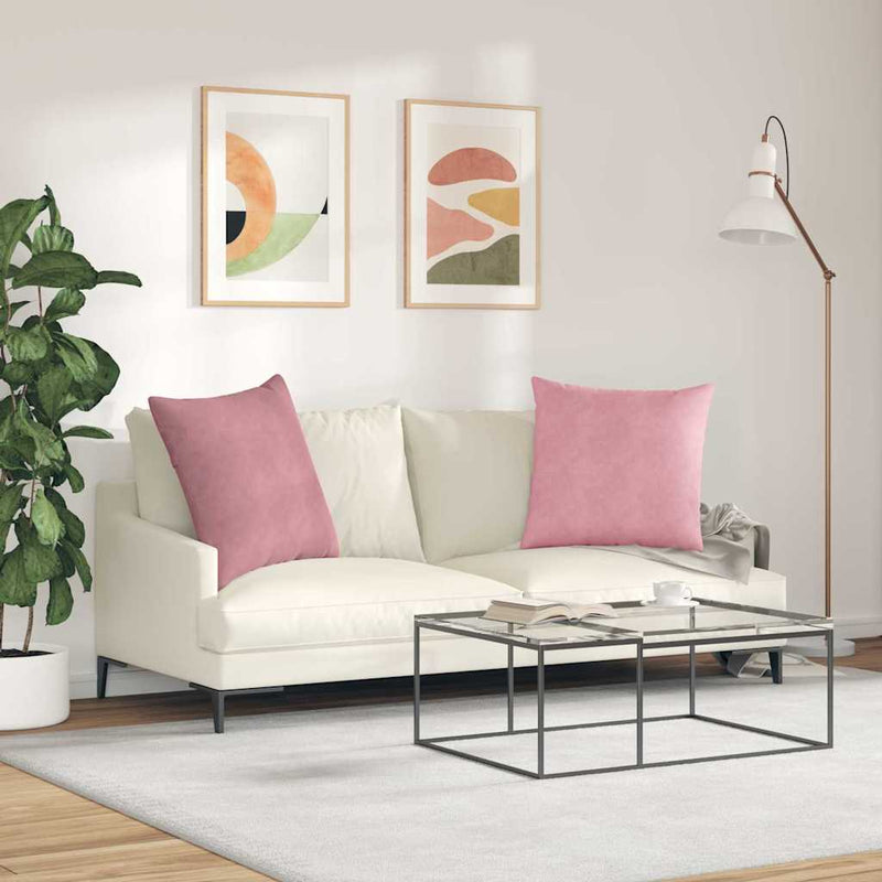 Perne pentru canapea 2 pcs Roz 60 x 60 cm Țesătură din corduroy
