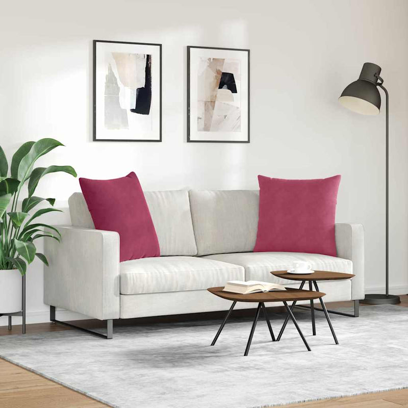 Perne pentru canapea 2 pcs Roșu Vin 60 x 60 cm