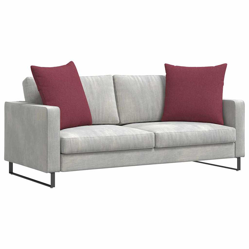 Perne pentru canapea 2 buc. țesătură Roșu Vin 80 x 80 cm