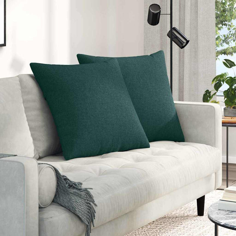 Perne pentru canapea 2 buc. țesătură Verde închis 80 x 80 cm