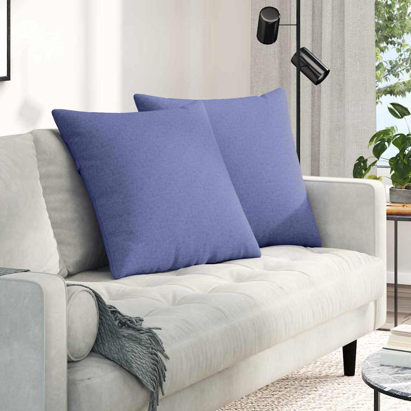 Perne pentru canapea 2 buc. țesătură Albastru Jeans 80 x 80 cm
