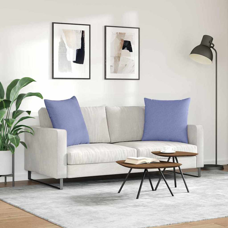 Perne pentru canapea 2 buc. țesătură Albastru Jeans 80 x 80 cm