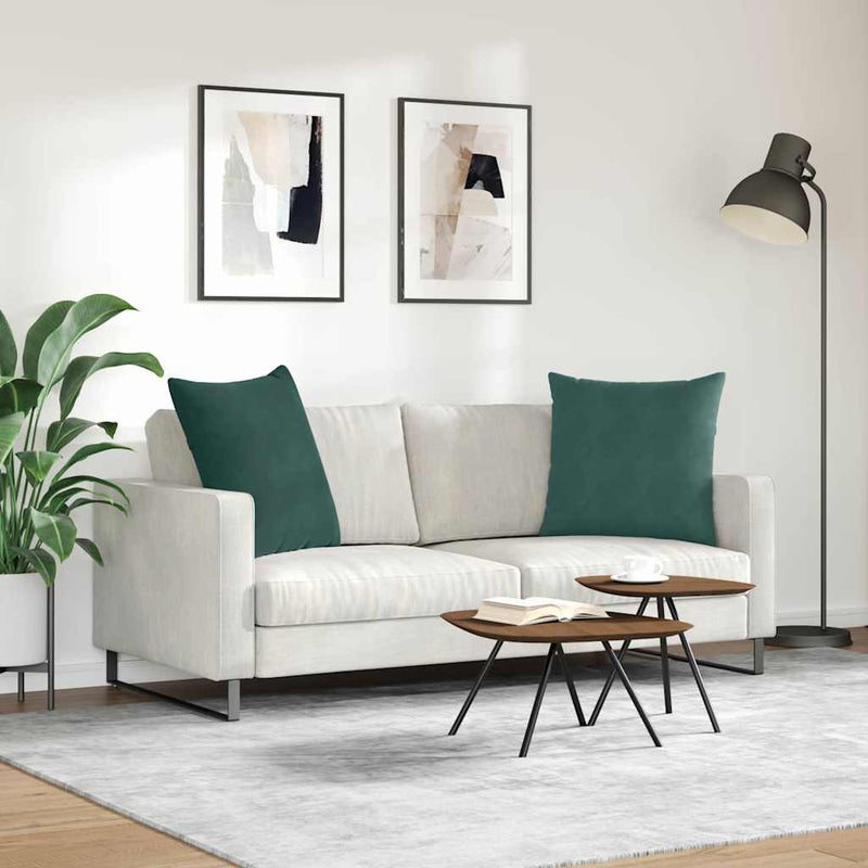 Perne pentru canapea 2 pcs Verde închis 80 x 80 cm