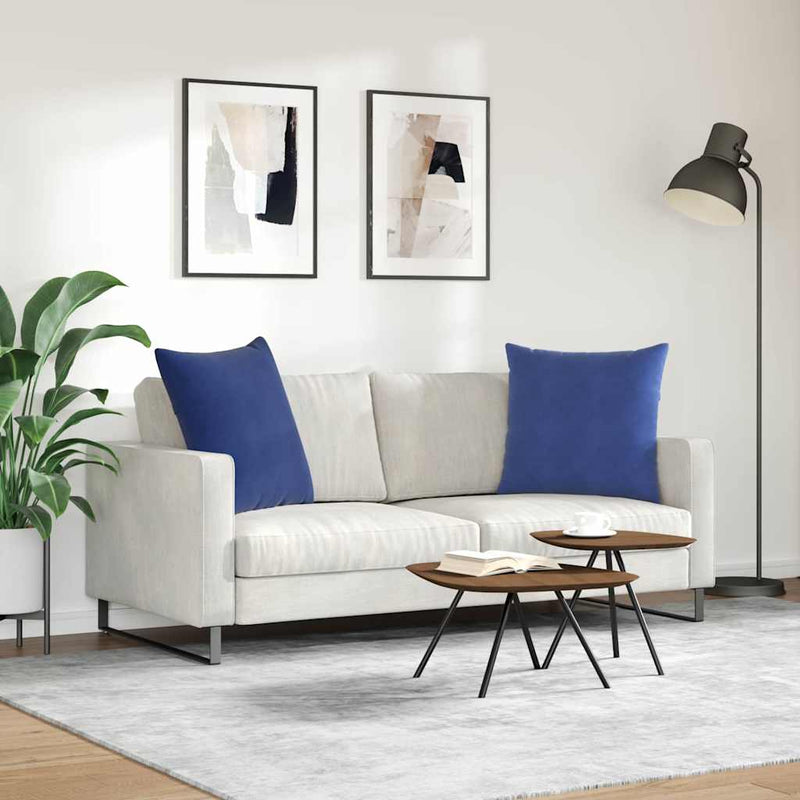 Perne pentru canapea 2 pcs Albastru Poliție 80 x 80 cm