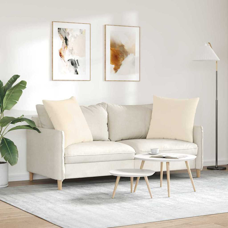 Perne pentru canapea 2 buc. țesătură Bej 80 x 80 cm