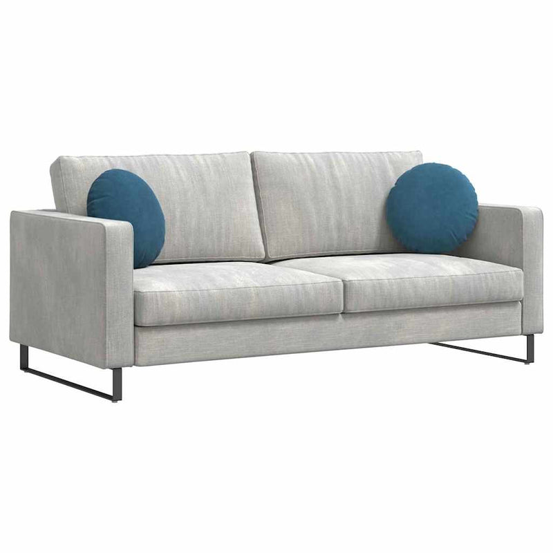 Perne de Șezut 2 pcs albastru Ø 40 x 13 cm Catifea