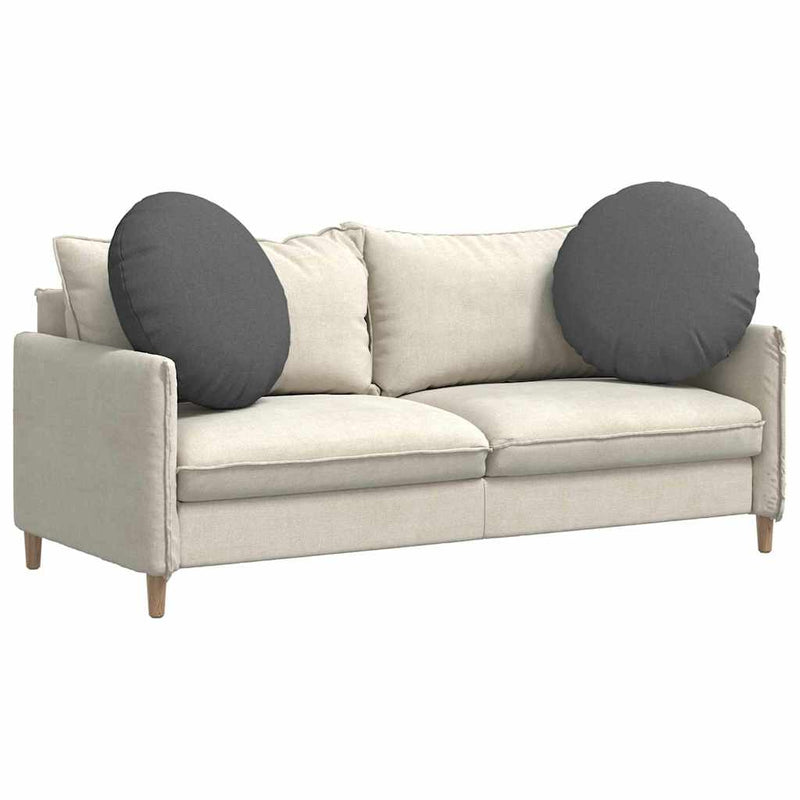 Perne de Șezut 2 buc. Țesătură Gri închis Ø80 x 29 cm
